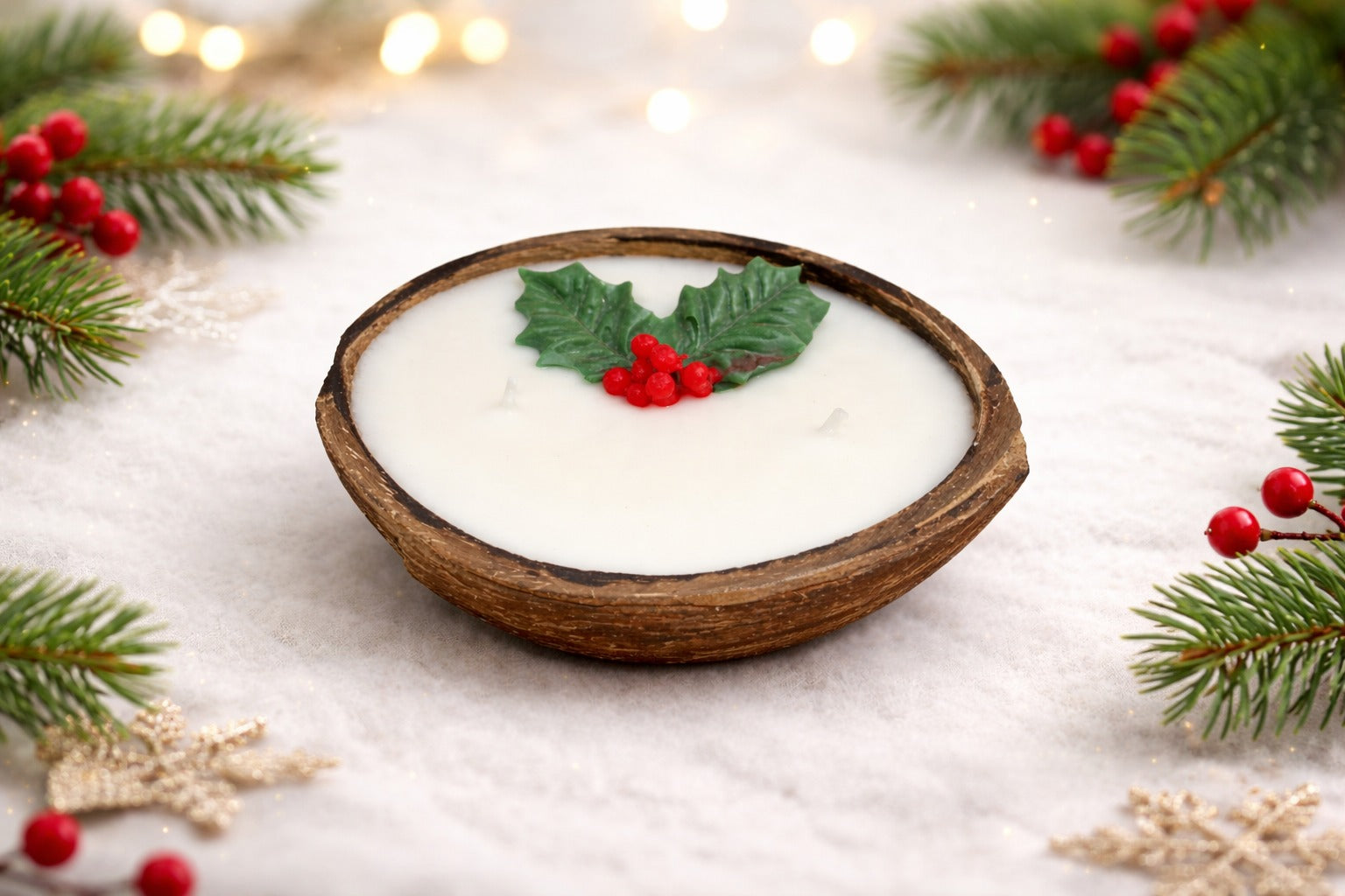 Cocoa Bliss Coconut Candle – Holiday Warmth in Every Glow