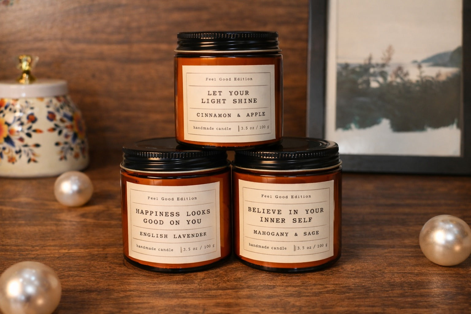 Feel Good Edition – Premium Soy Wax - 100g – Candles That Speak Positivity