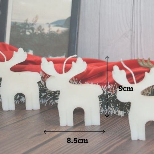 Reindeer Candle – 50g – White Elegance with Christmas Magic