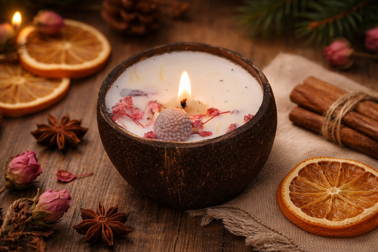 250ml Matte Coconut Shell Candle – Eco-Friendly, Handcrafted & Beautifully Scented