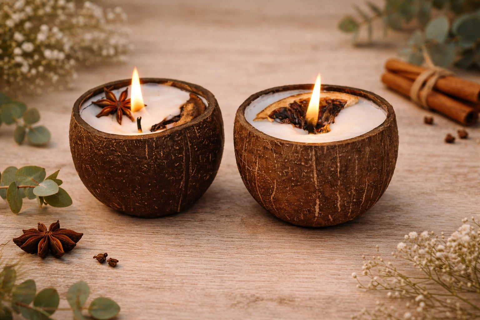250ml Matte Coconut Shell Candle – Eco-Friendly, Handcrafted & Beautifully Scented