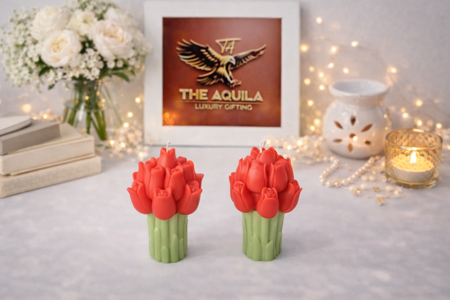 Tulip Bouquet Scented Candle – Flowers That Glow, Not Fade