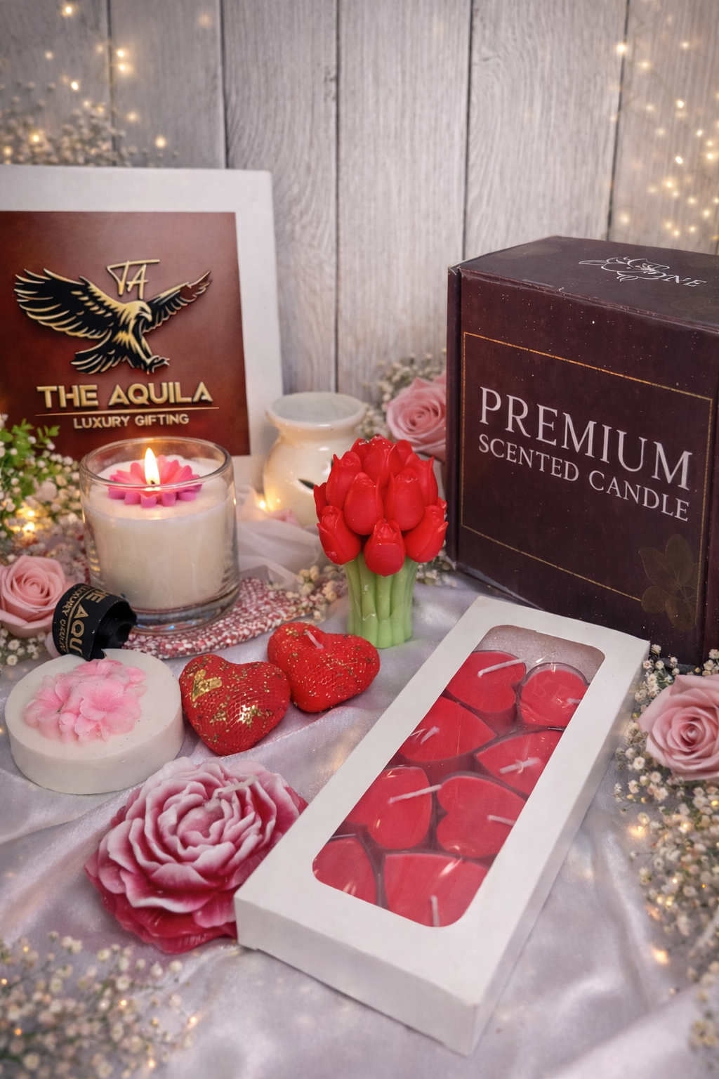 Combo - 02 : Blissful Bloom Luxury Scented Candle (6 Candles) | Gajra, Sandalwood, Mogra, Amber & Rose Fragrances | Premium Gift Box