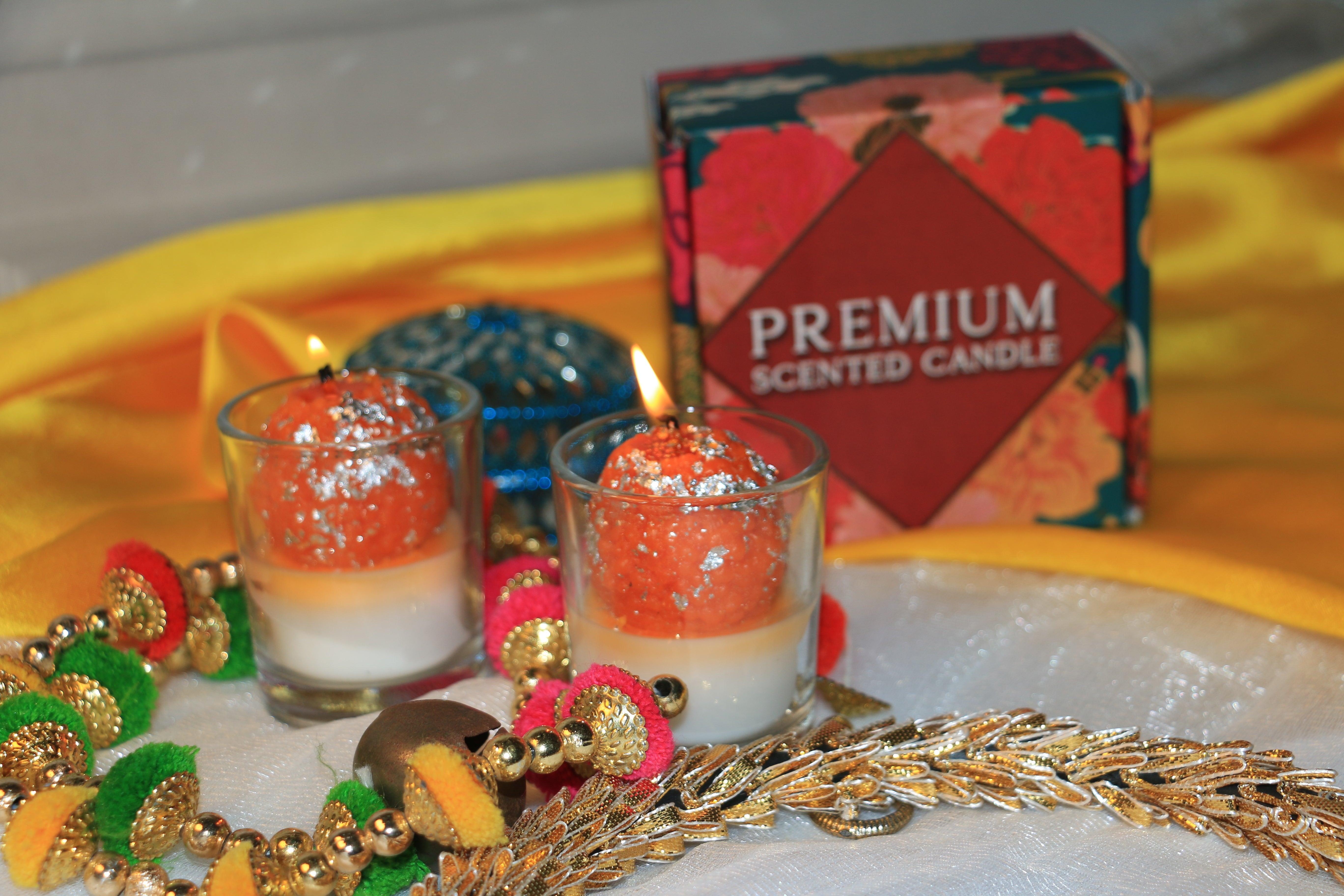 Laddu Votive Candle – Oud Fragrance - 50g - Premium Soy Wax