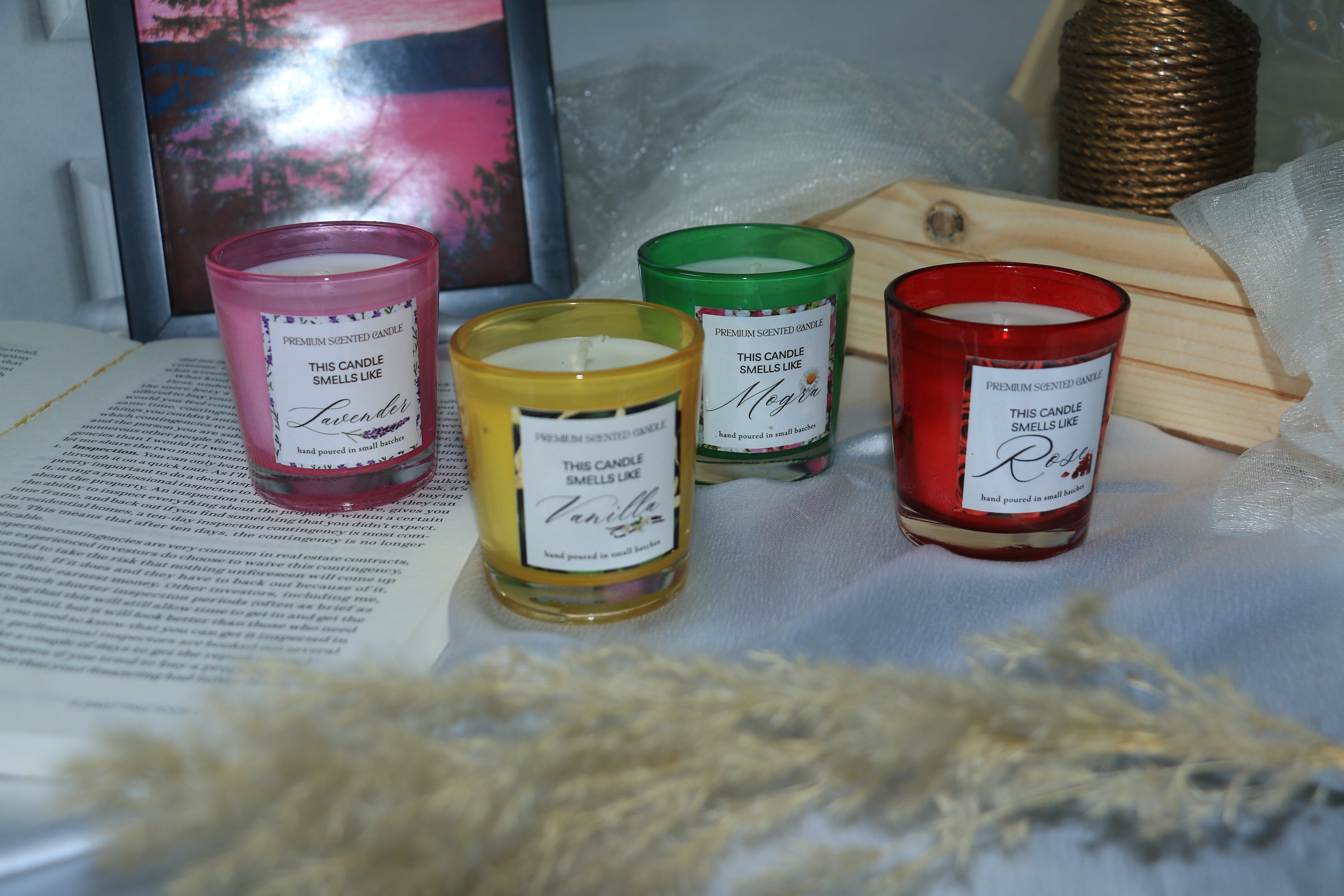 Vibrant Votive Candle Collection – 60ml – Premium Soy Wax | 20-Hour Burn Time Each