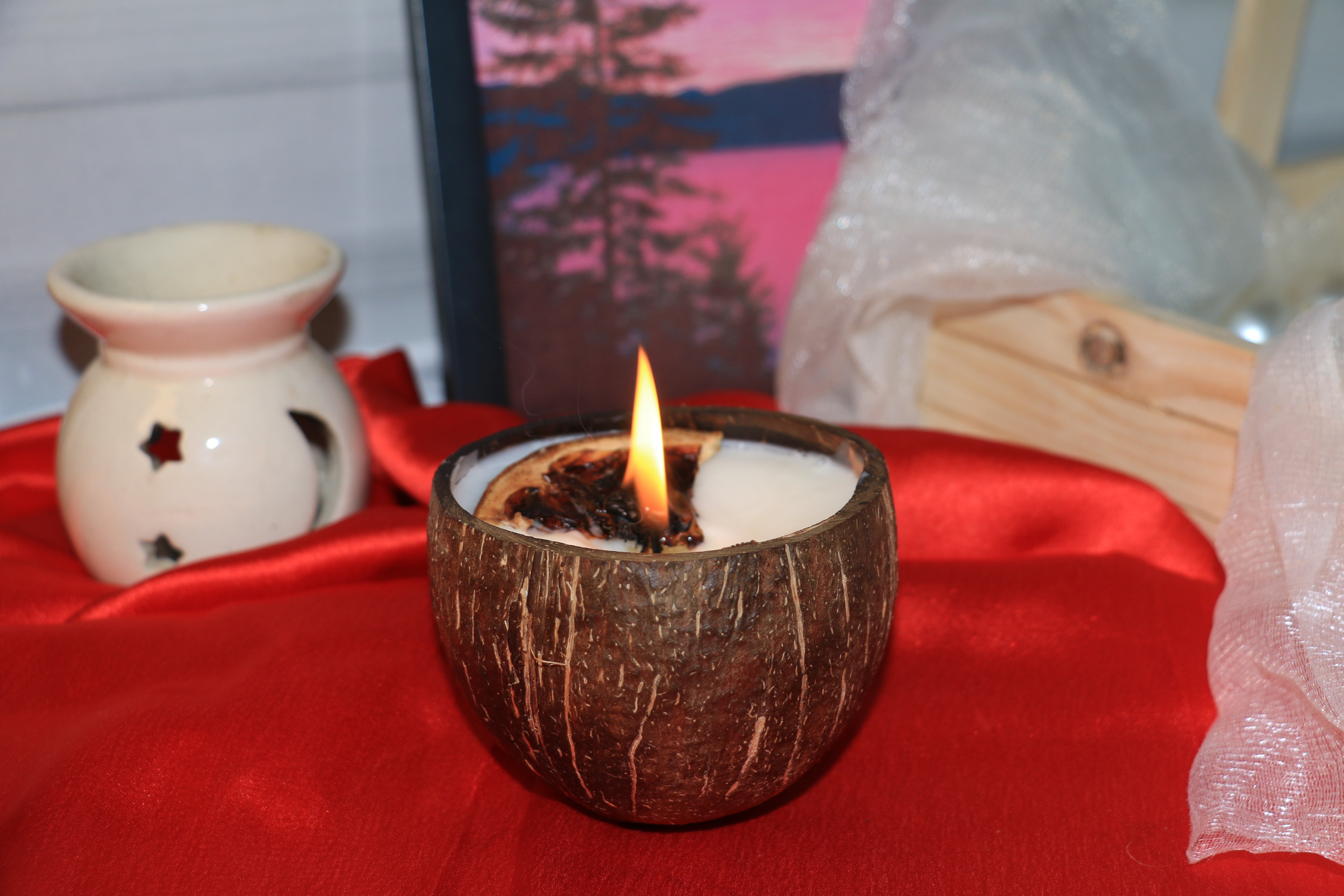 250ml Matte Coconut Shell Candle – Eco-Friendly, Handcrafted & Beautifully Scented