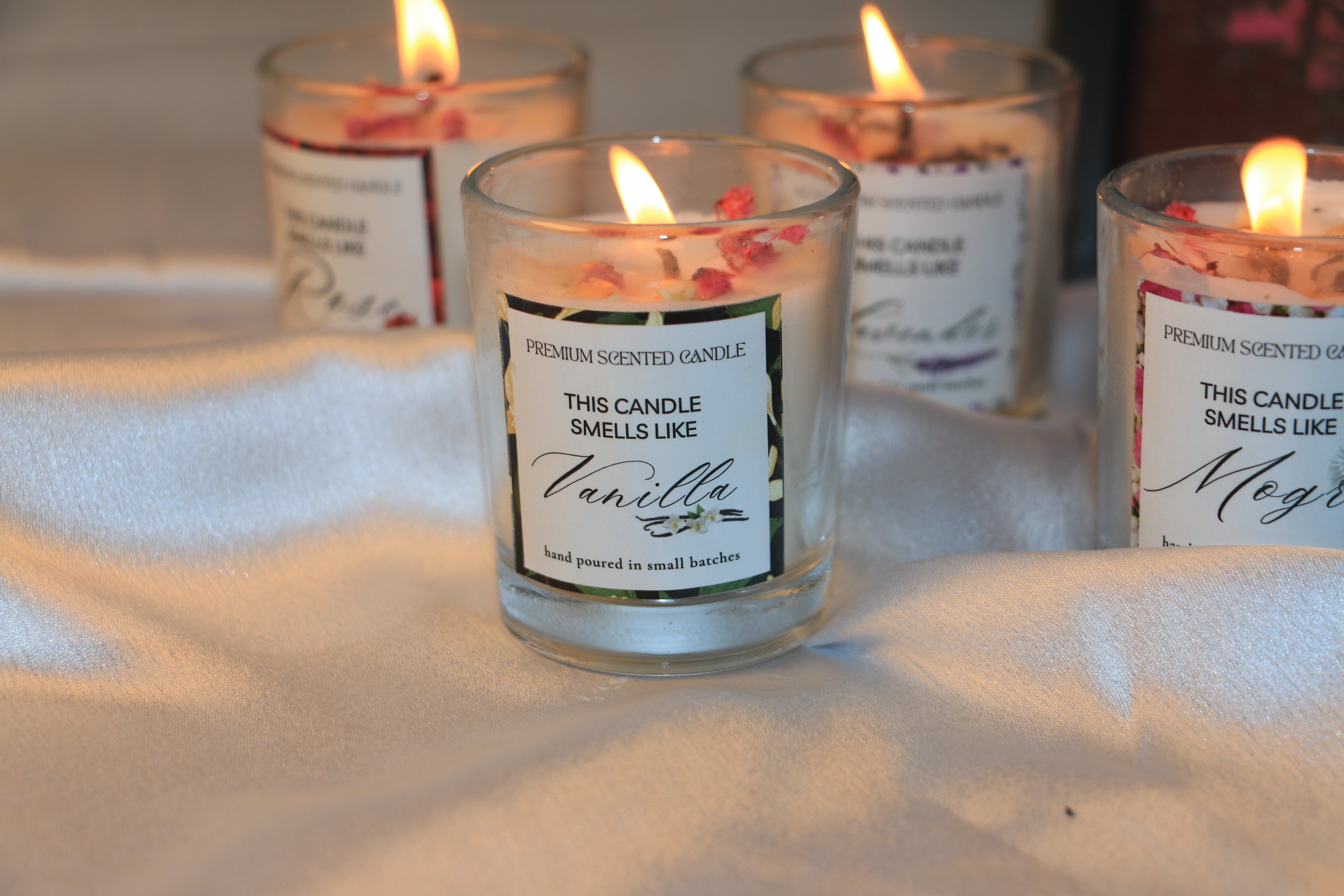 Transparent Votive Candle Collection – 50g | 20-Hour Burn Time Each