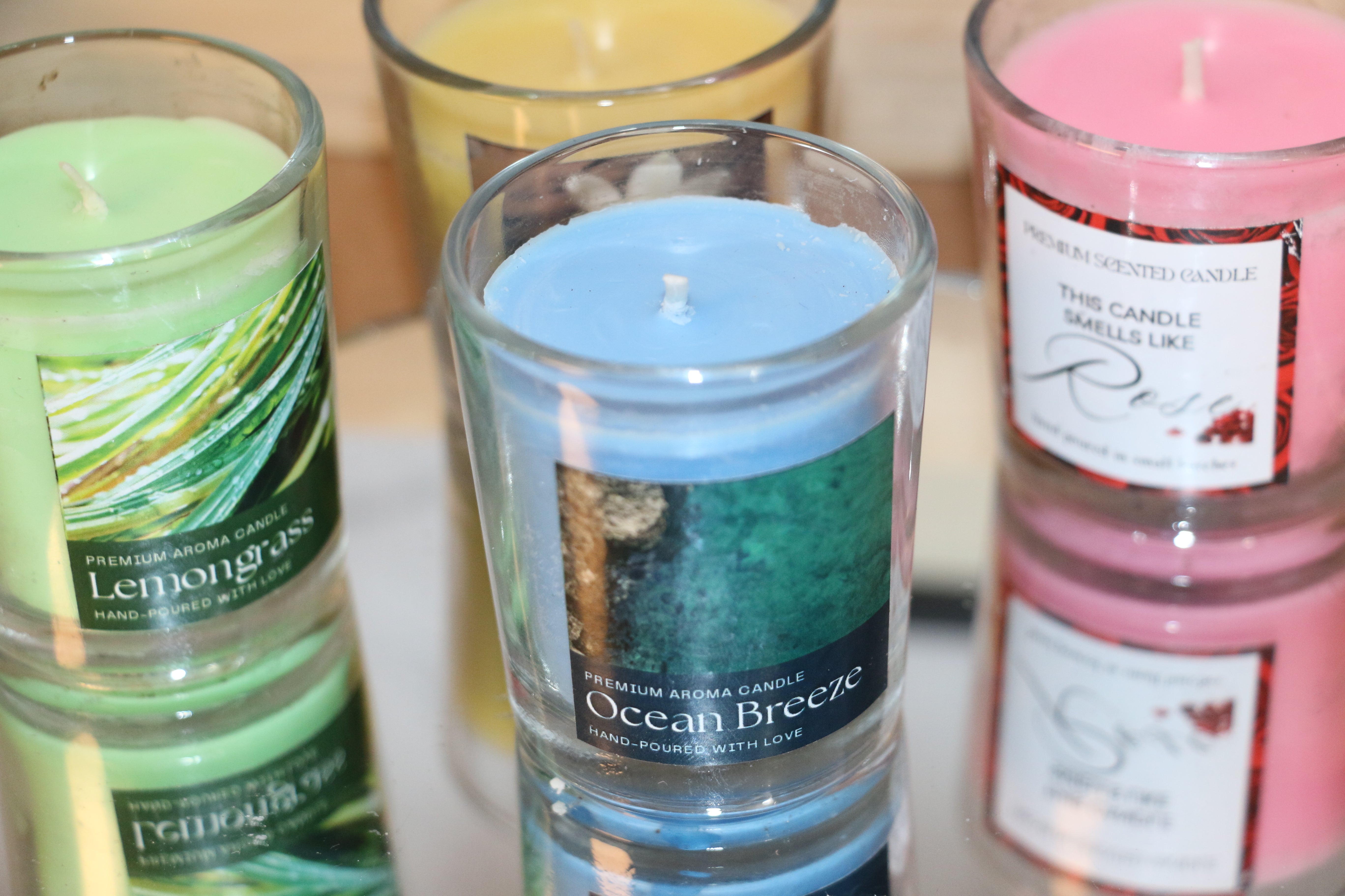 Coloured Wax - Transparent Shot Candles – 60ml | Long Burn, Premium Fragrance & Aesthetic Glow