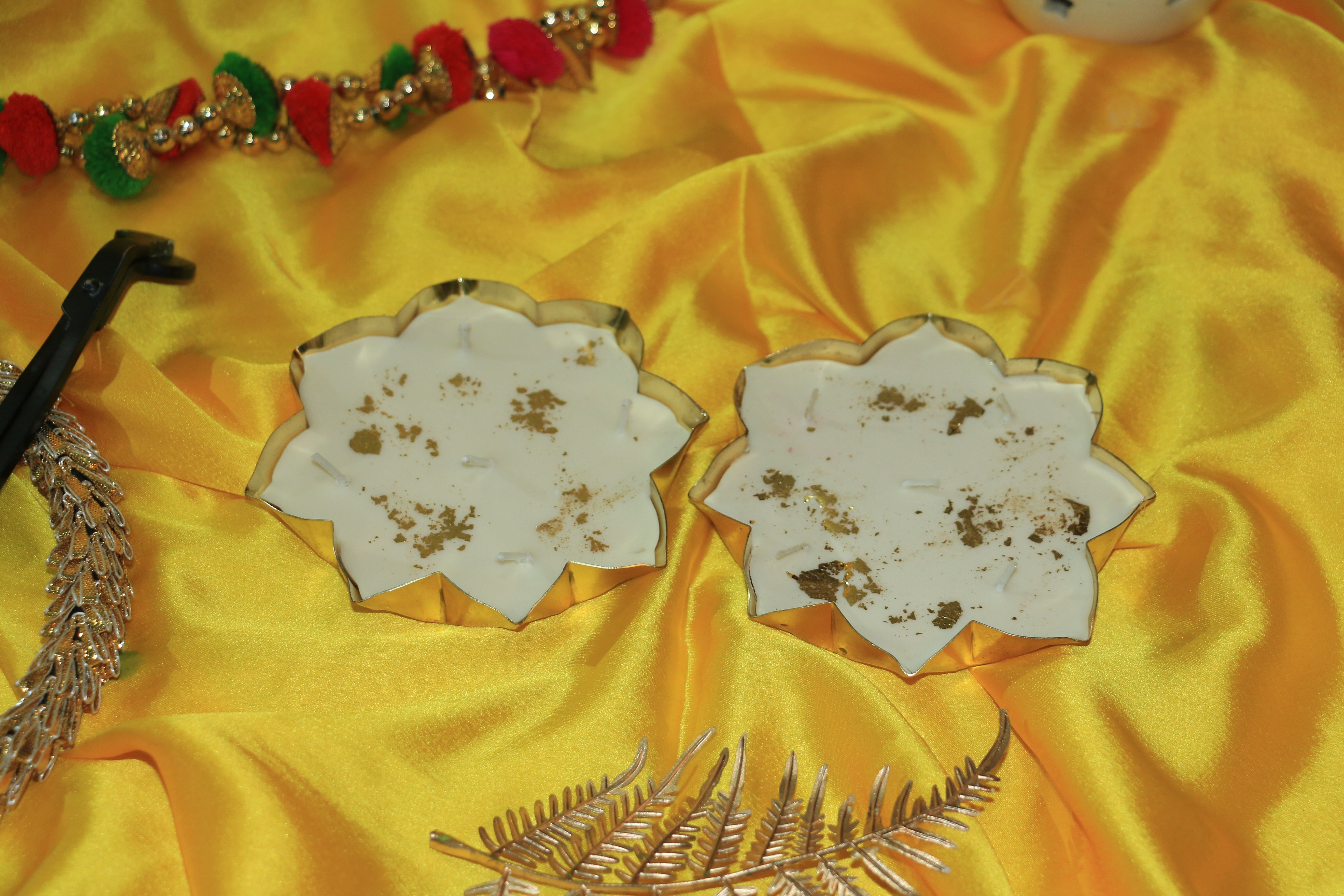 Lotus Urli Candle – Gajra Fragrance | Elegant Floral Décor & Aroma