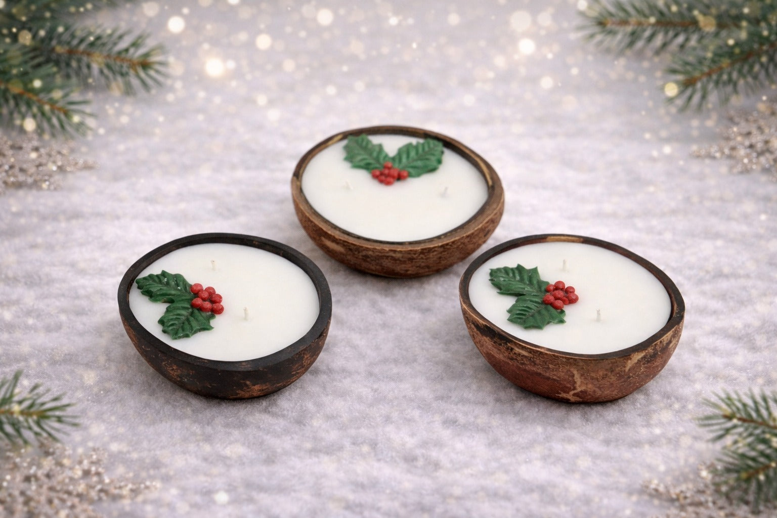 Cocoa Bliss Coconut Candle – Holiday Warmth in Every Glow