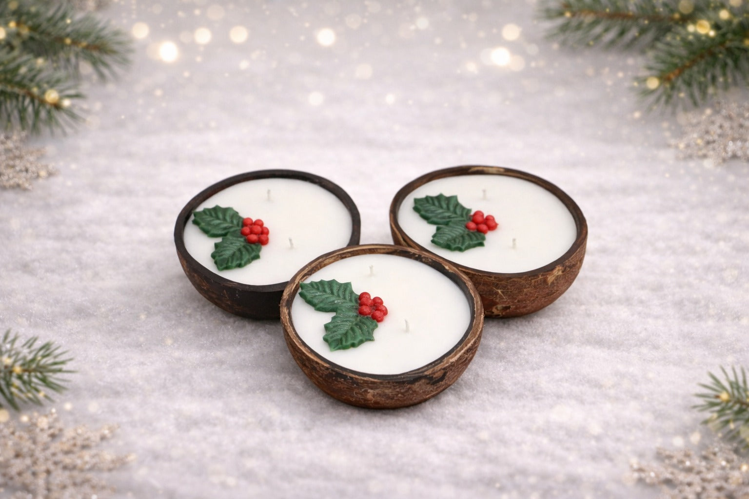 Cocoa Bliss Coconut Candle – Holiday Warmth in Every Glow